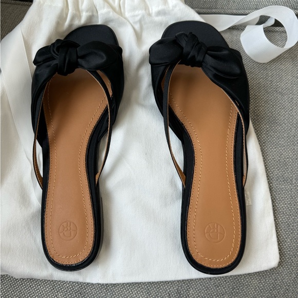 The Row April Bow Satin Slides NWT - Picture 3 of 7